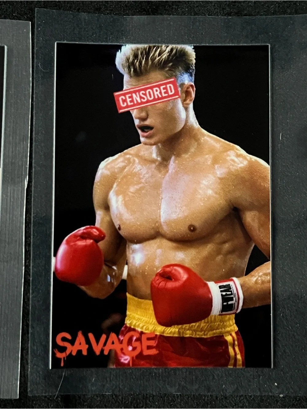 Ivan Drago Rocky 4 1985 Savage Sticker Decal Lot of 2 Russia Pro Boxing LE